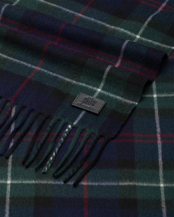 Écharpe en laine et cachemire à motif tartan