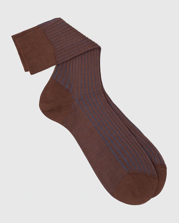 Chaussettes courtes en coton à rayures contrastantes