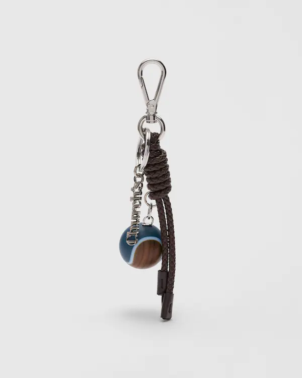 Charms de balle de tennis en cuir nappa et résine