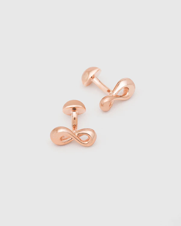 Pinceau Infinity en or rose plaqué nœud infini