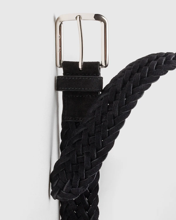 Ceinture tressée en daim