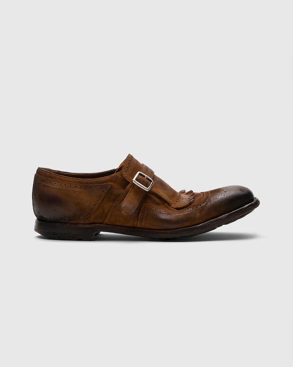 Chaussure à boucle en daim vintage Shanghai