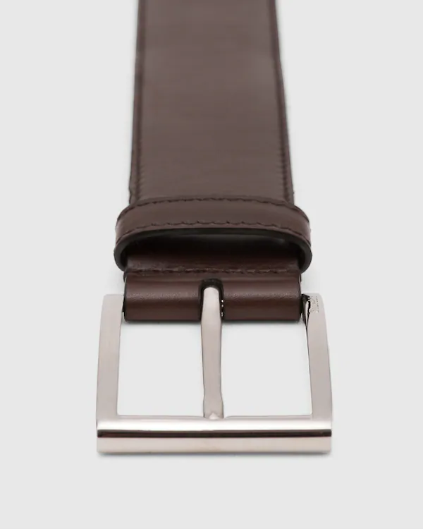 Ceinture à boucle allongée en cuir Nevada
