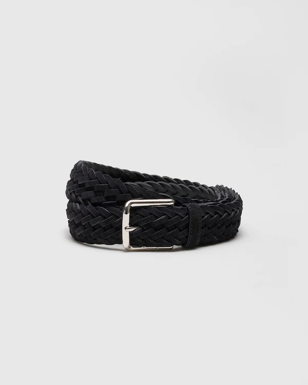 Ceinture tressée en daim