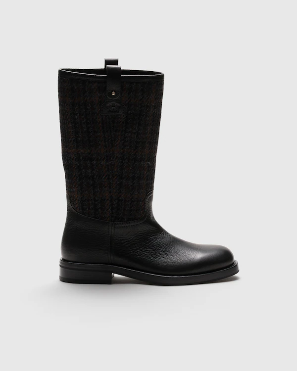 Bottes en cuir souple grainé Peyton