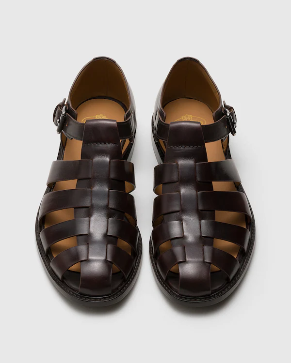 Sandalette en cuir de veau de pêcheur