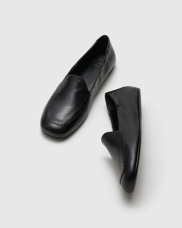 Chausson en cuir de veau Rika