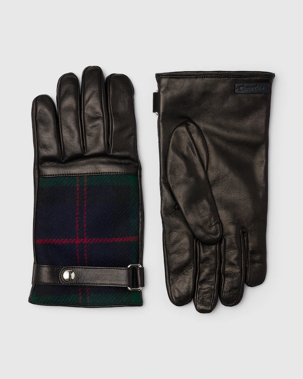 Gants Homme Nappa et Laine Tartan