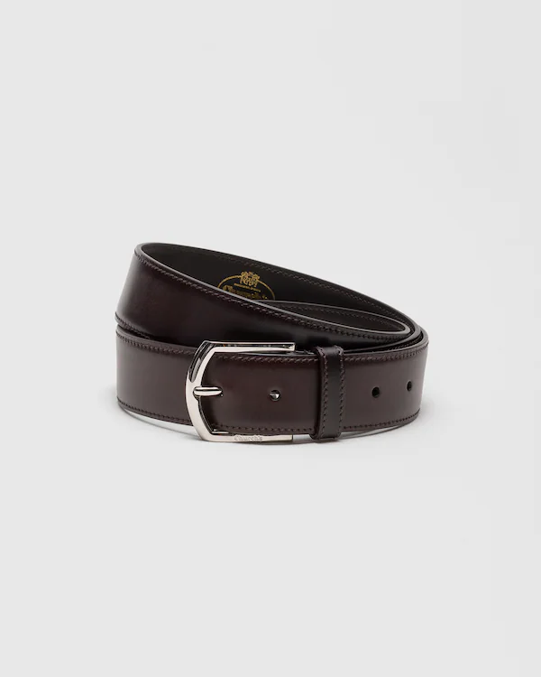 Ceinture classique à boucle, ceinture à boucle en cuir de veau délavé