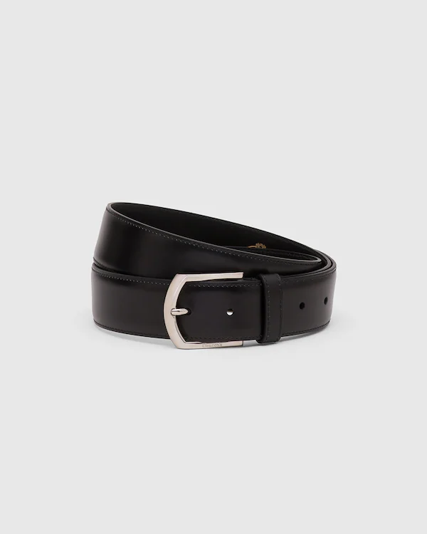 Ceinture classique à boucle en cuir de veau