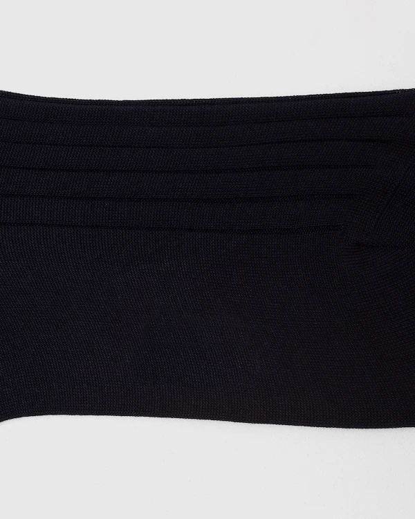 Chaussettes noires en coton jersey long