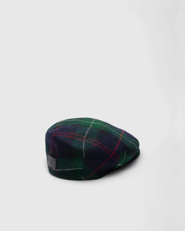 Chapeau de conduite en tissu tartan laine de Shetland