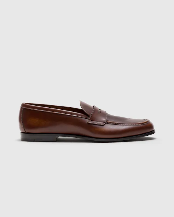 Mocassin en cuir brossé fumé Rother