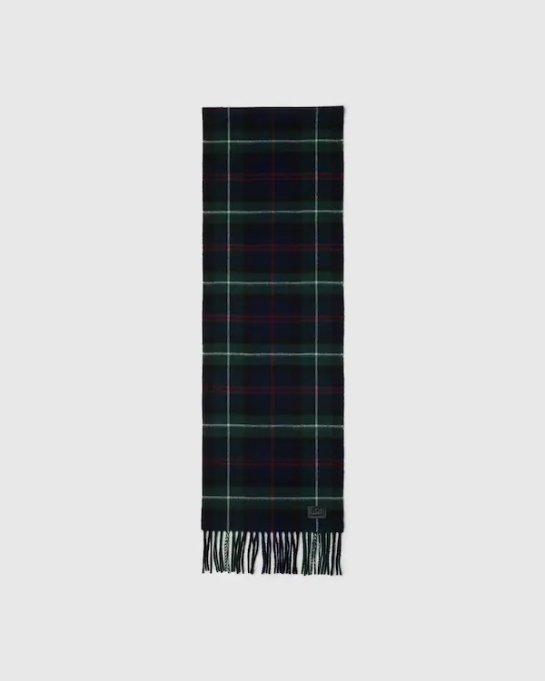 Écharpe en laine et cachemire à motif tartan