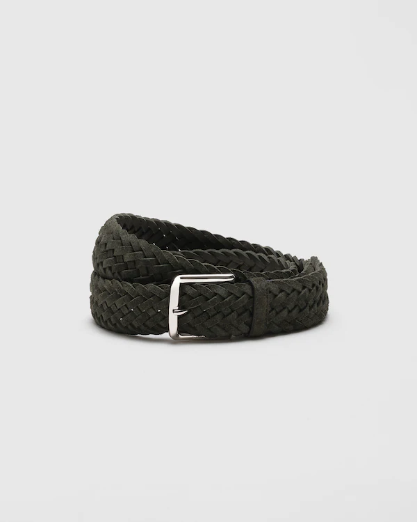 Ceinture tressée en daim