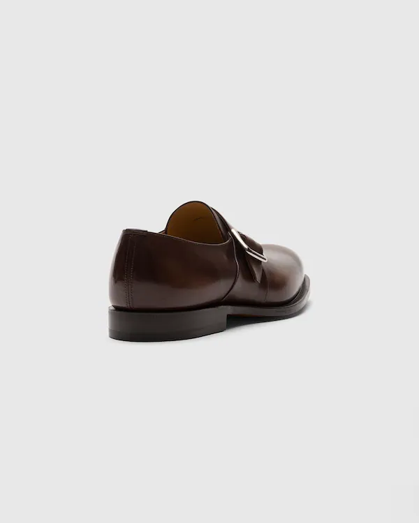 Westbury Monk Strap en cuir de veau blanchi