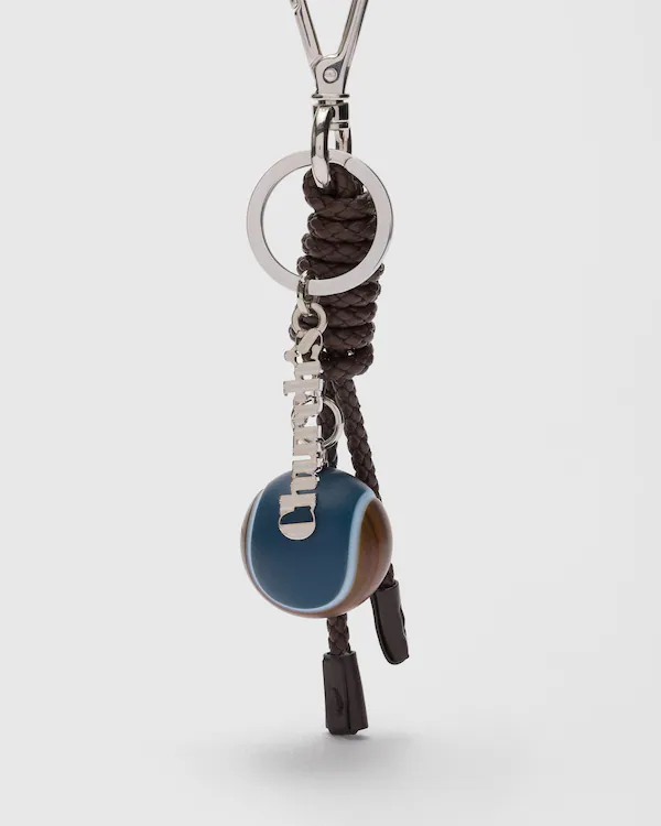 Charms de balle de tennis en cuir nappa et résine
